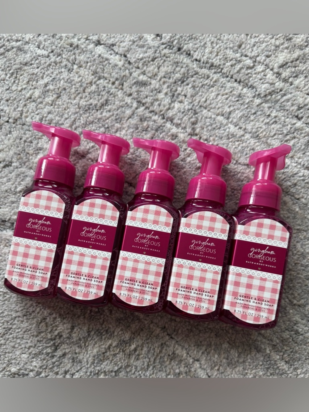 Bath and Body Works- gingham gorgeous foam hand soap bundle